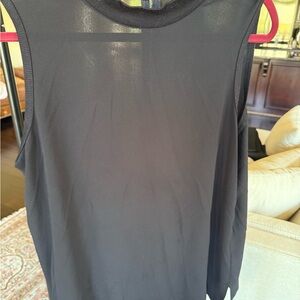 Bobeau Black Sheer Tank Top